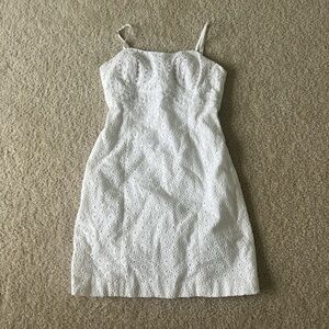 Lilly Pulitzer White Sheath Midi Dress Spaghetti Strap